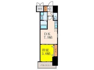 エスリードレジデンス江坂垂水町の物件間取画像